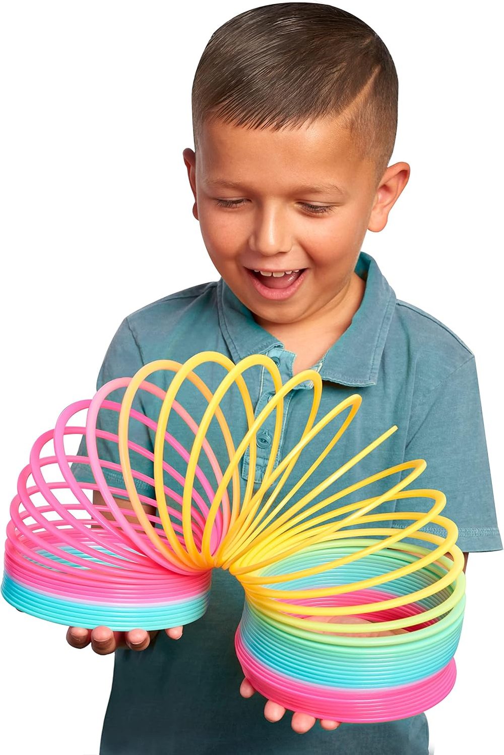 Giant Rainbow Plastic Slinky — view 2